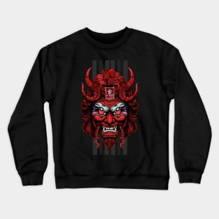 Demon Warrior Illustration Crewneck Sweatshirt